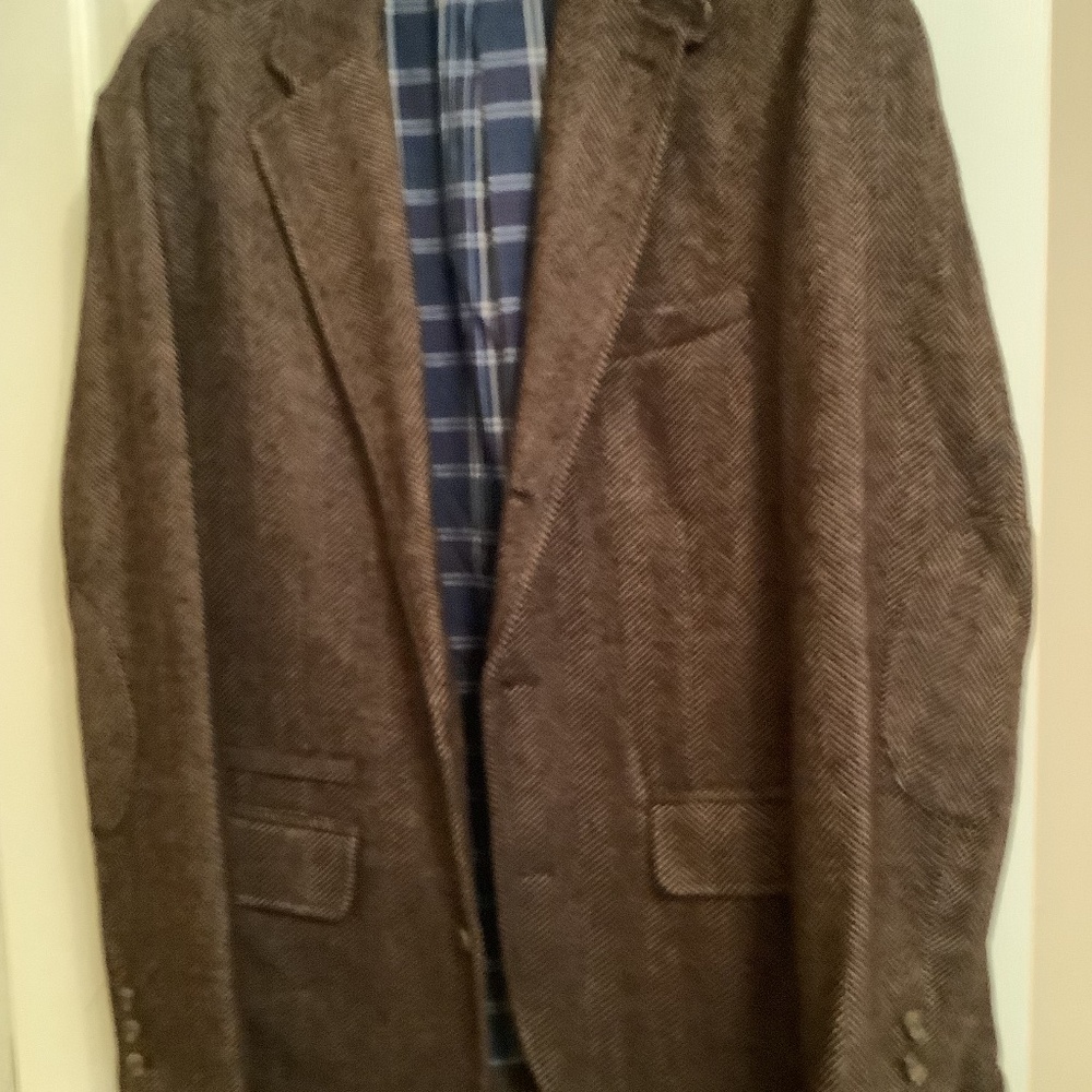 J Peterman Herringbone Blazer. Brand New!  Never been worn.